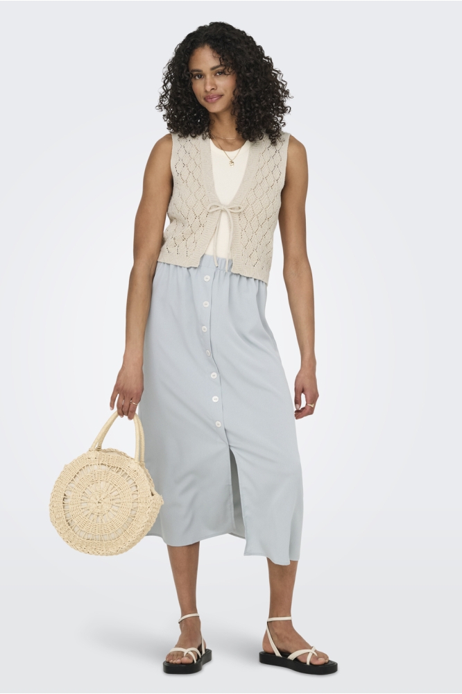 ONLCHILI S/L STRING VEST KNT NOOS 15350955 ECRU